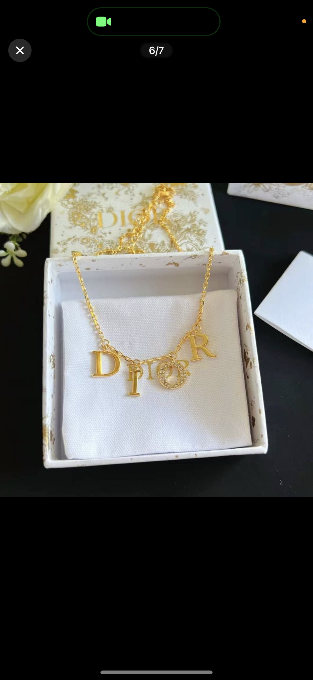 D Star Necklace Gold
